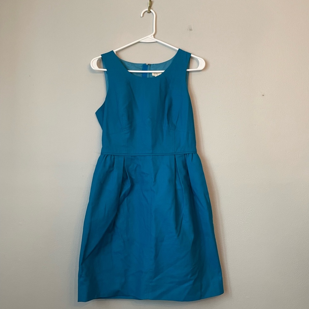 J. Crew NWT Women’s Royal Blue A-Line Sleeveless Dress with Pockets 4